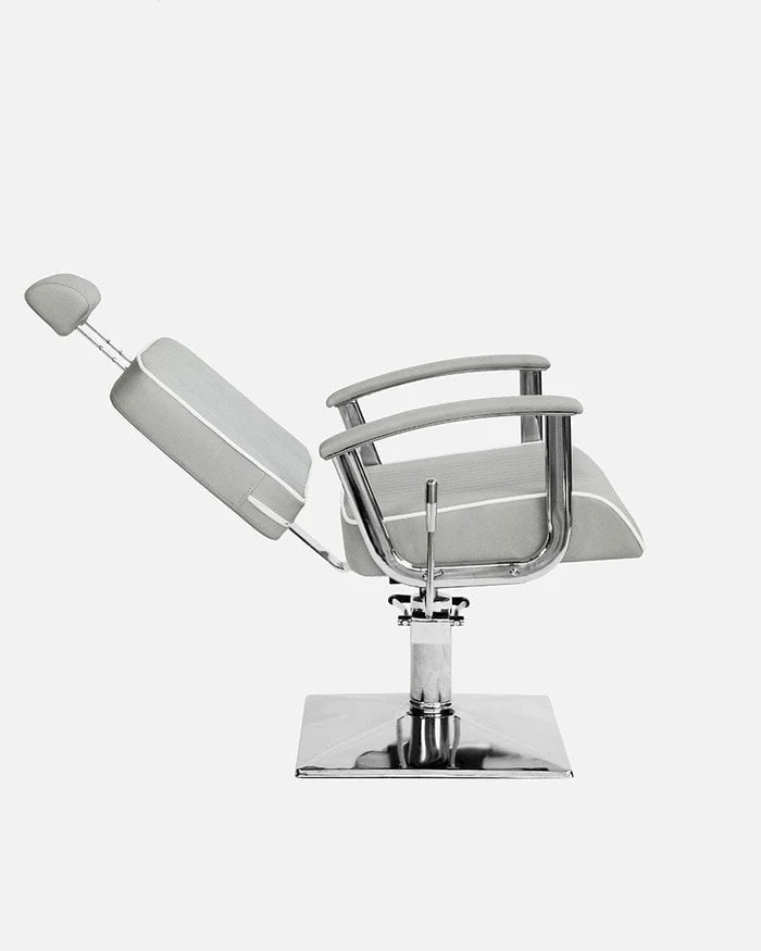 Classic Hydraulic Barber Chair – Silver Chrome Finish - Hair Hit