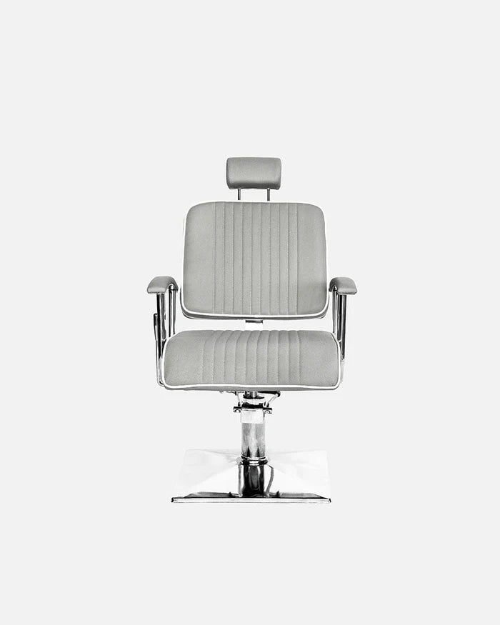 Classic Hydraulic Barber Chair – Silver Chrome Finish - Hair Hit