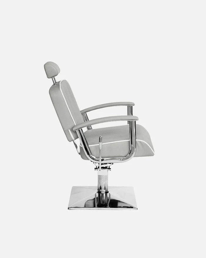 Classic Hydraulic Barber Chair – Silver Chrome Finish - Hair Hit