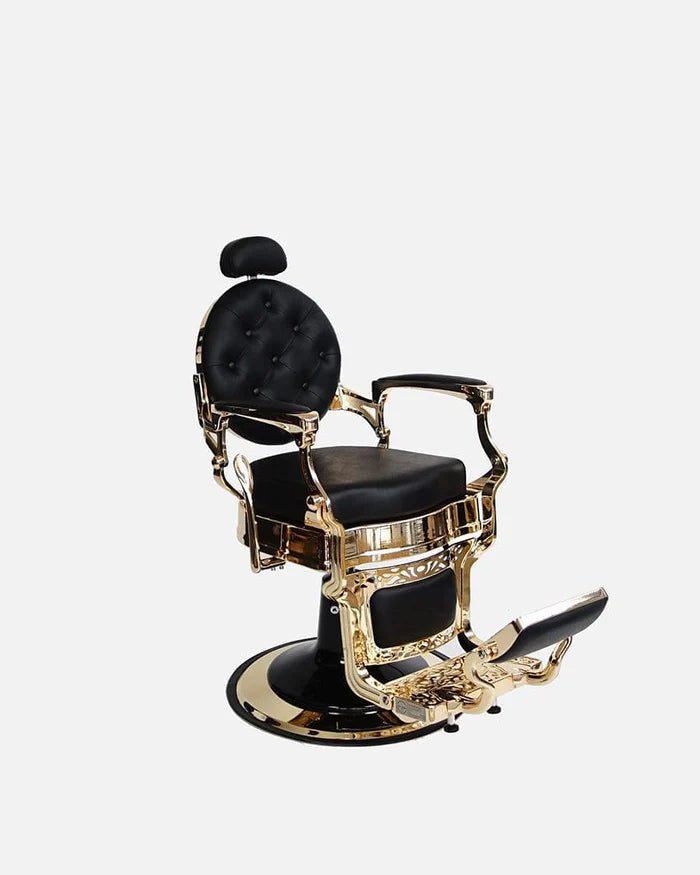 Luxury Black & Gold Vintage Barber Chair - Hair Hit