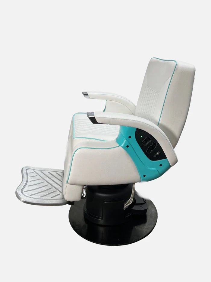 Modern Black & Purple Hydraulic Barber Chair - Hair Hit