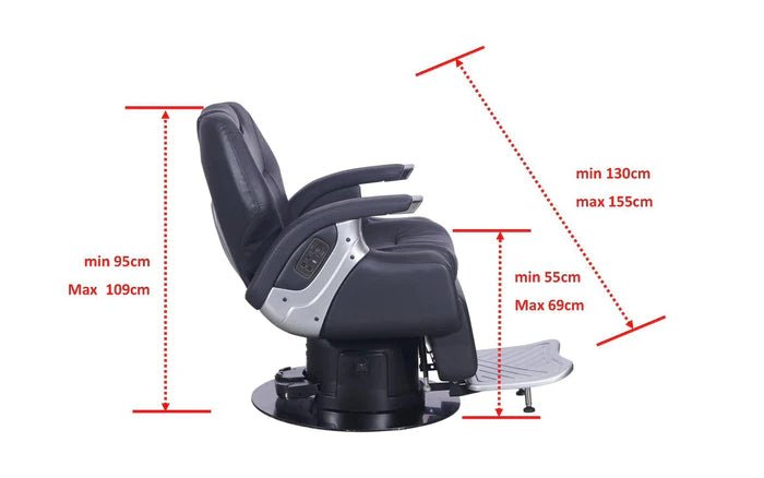 Modern Black & Purple Hydraulic Barber Chair - Hair Hit