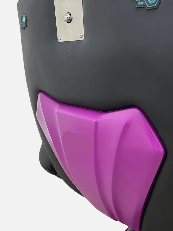 Modern Black & Purple Hydraulic Barber Chair - Hair Hit