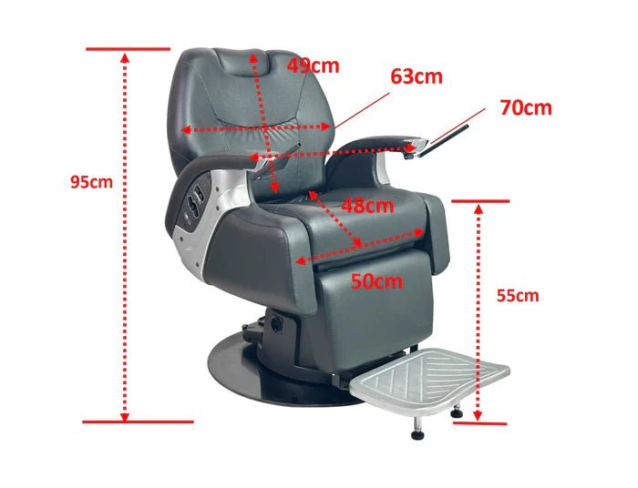 Modern Black & Purple Hydraulic Barber Chair - Hair Hit