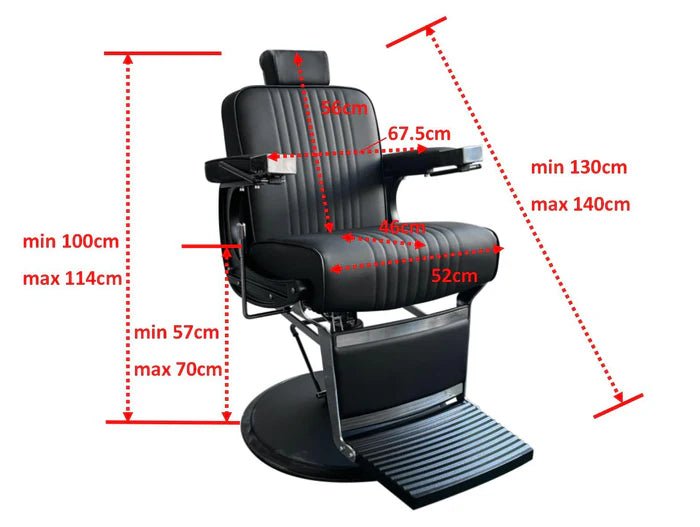 New School Black Barber Chair – Premium Model - Hair Hit